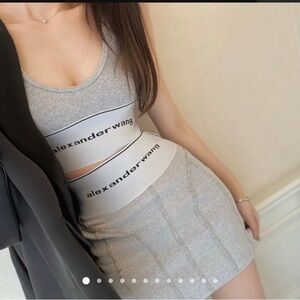 T by Alexander Wang Gray Skirt Set